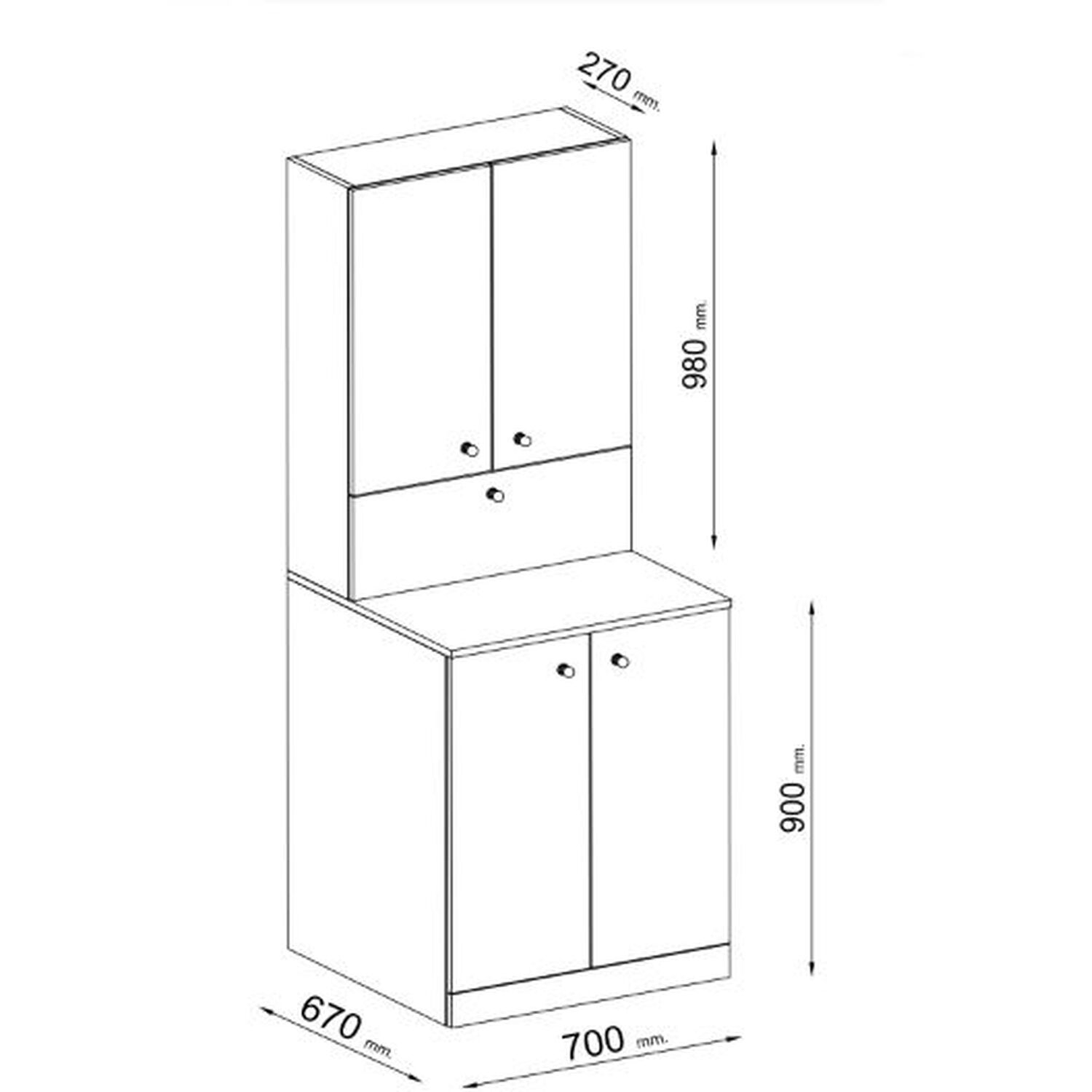 Elena Bathroom Cabinet - White