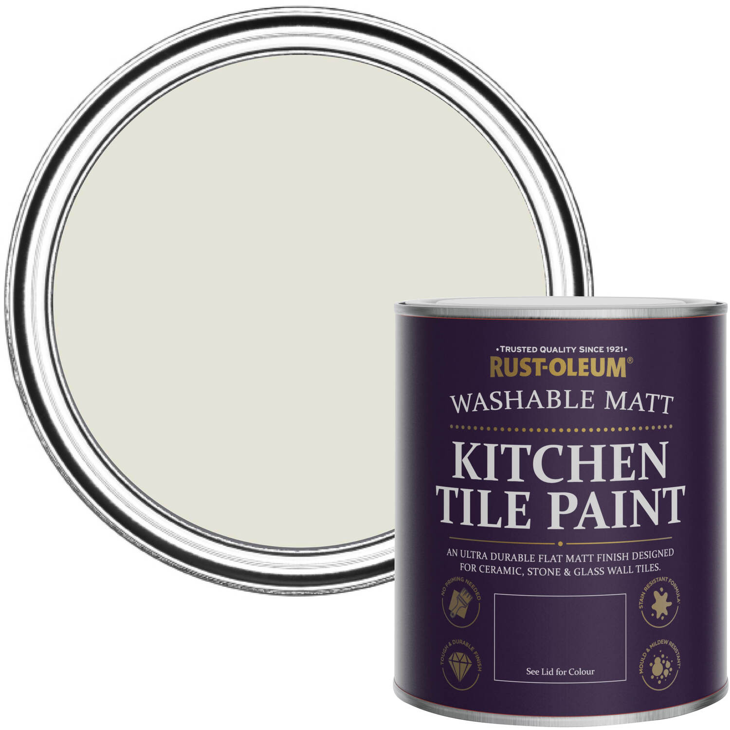 Rust-Oleum Kitchen Tile Paint Matt - Portland Stone 750ml -  beige