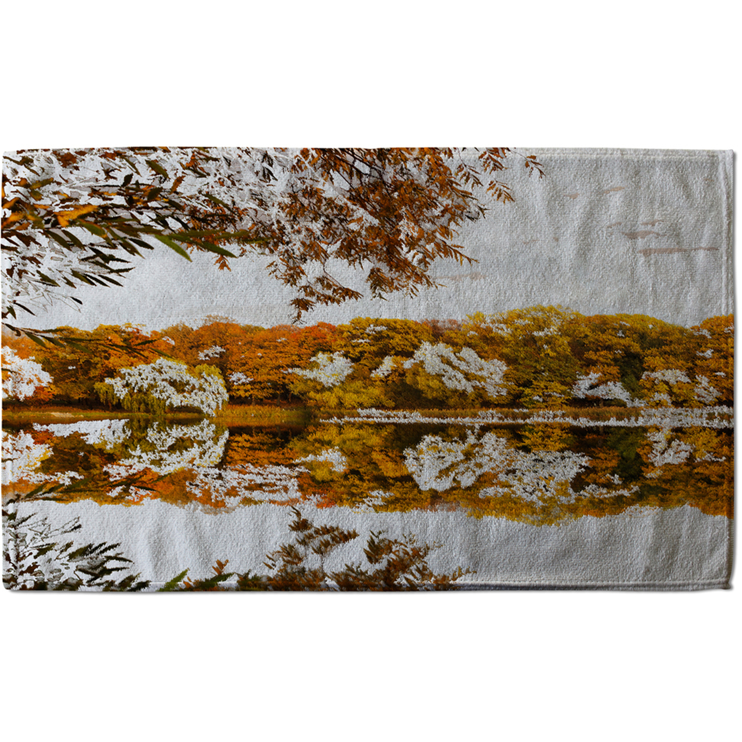 Autumn Lake Stylish KitchenTowel - Orange
