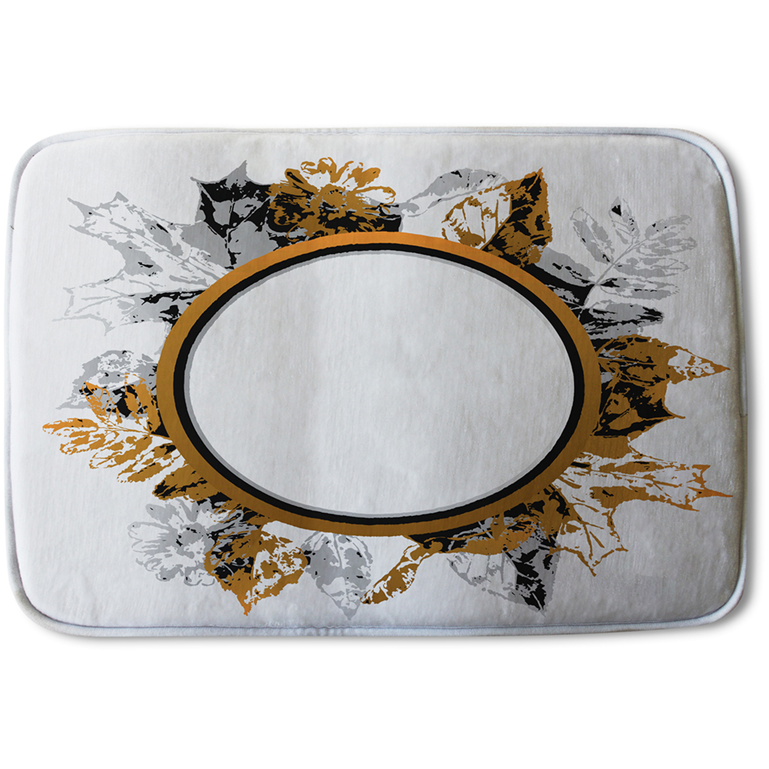 Paint Print Autumn Decoration Soft Bathmat - Orange