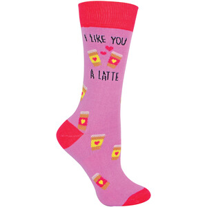 1 Pack Ladies Novelty Cotton I Like You a Latte8217 Socks