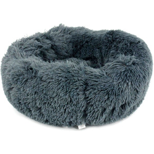 Fluffy Dog Bed in Dark Grey