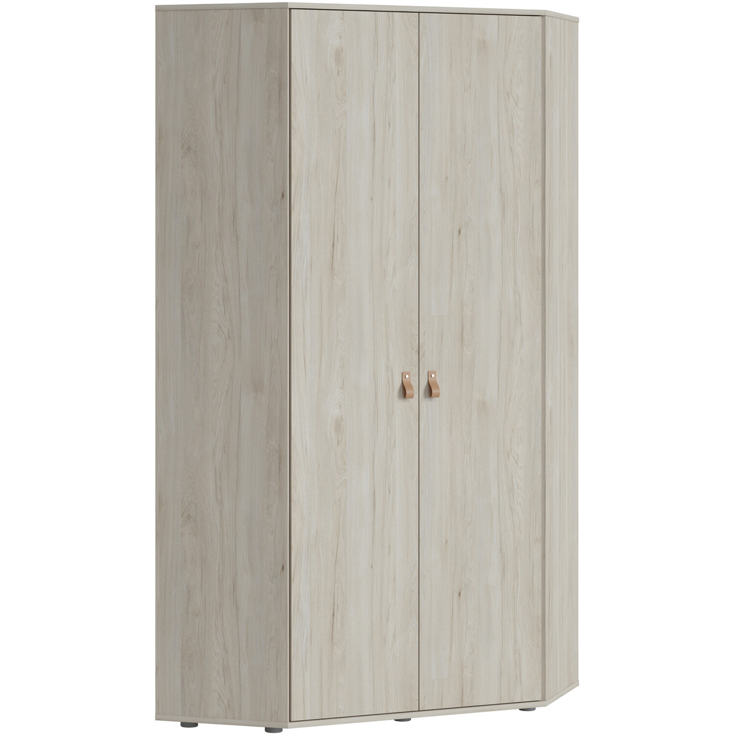 Furniture To Go - Denim 2-Door Corner Wardrobe - Light Walnut thumbnail