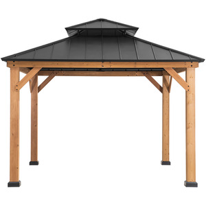 Sand Black / 335.5cm Cedar Wood Framed Gazebo shot 2957412