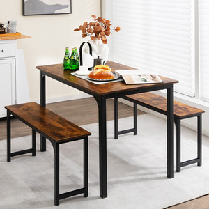 Costway 3 PCS  Kitchen Table Set Dining Room Furniture