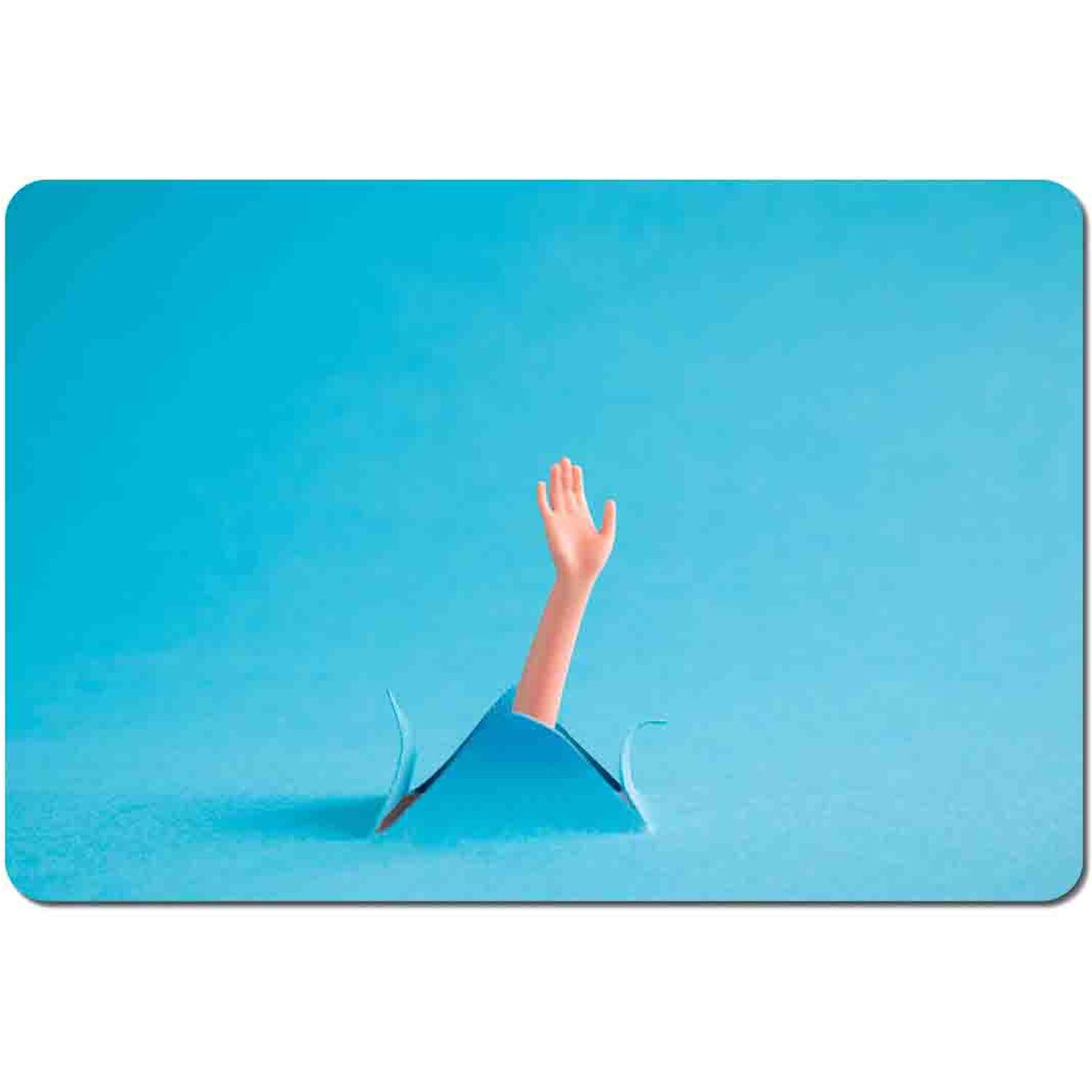 Image of Paper Swimming Placemat Set - Blue