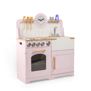 Tidlo Wooden Country Play Kitchen - Pink