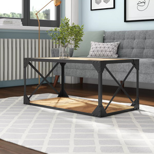 Vintage Up cycled Industrial Furniture Coffee Table with Shelf