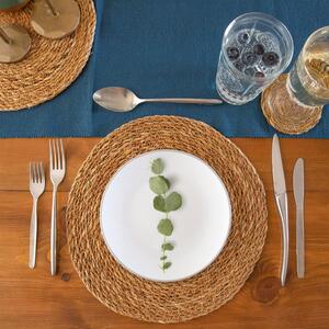 12 Piece Round Woven Typha Placemats and Coasters Set