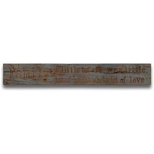 Family Large Grey Wash Wooden Message Plaque - Heartfelt Sign