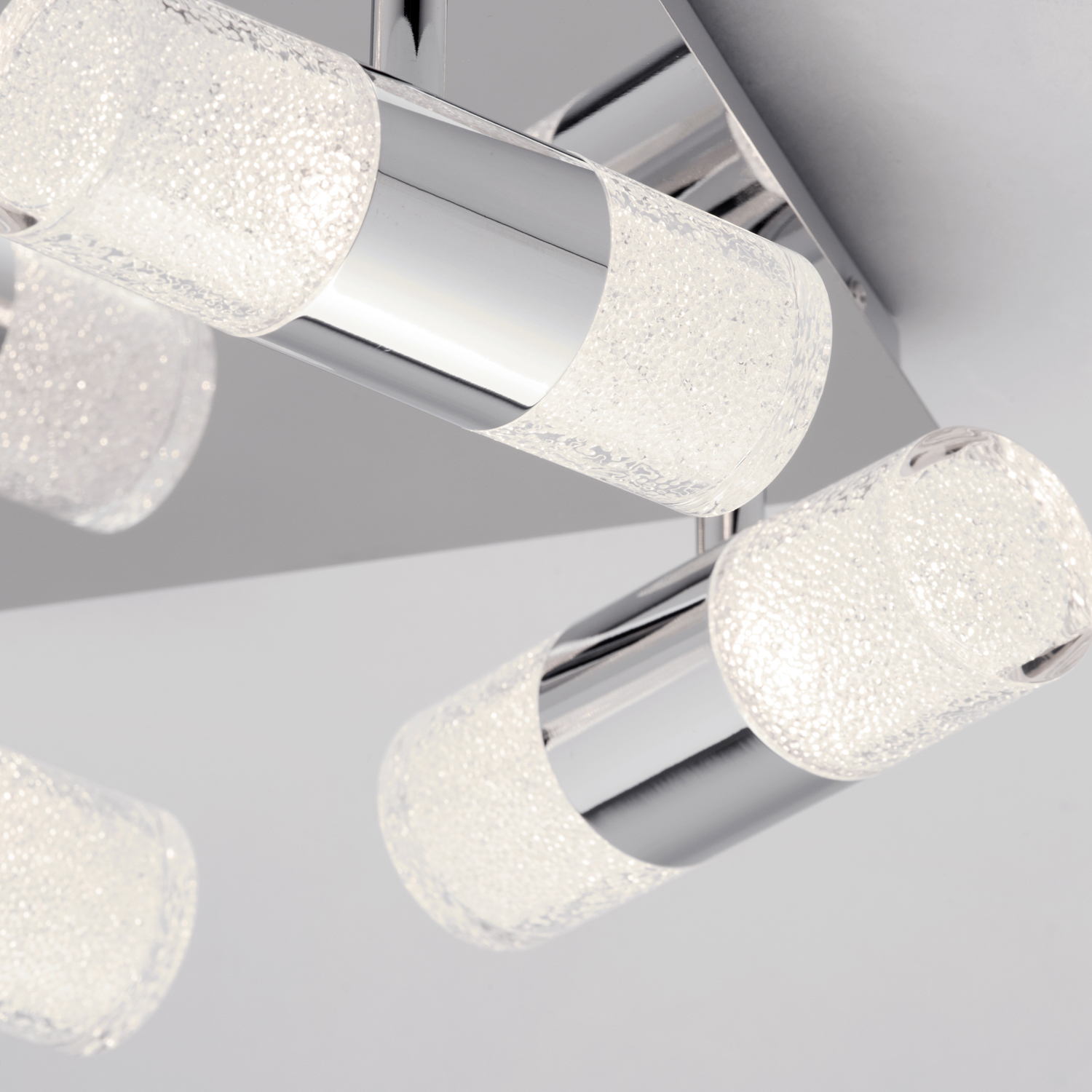 Settle Bathroom Led Flush Ceiling Spotlight Plate - Chrome