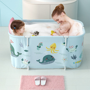 Seabed Foldable Bathtub with Cushion
