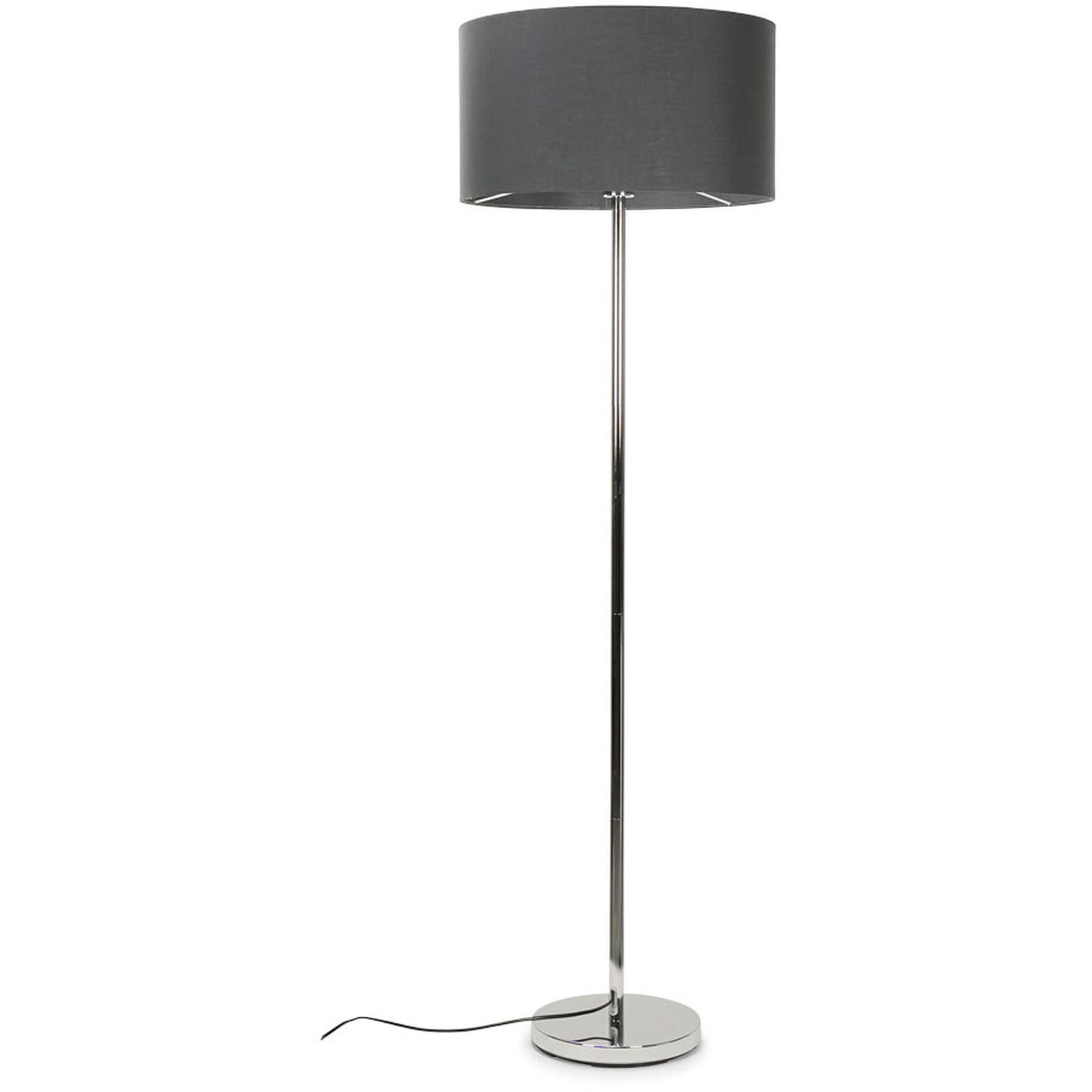 Image of Charlie Silver Floor Lamp Large Charcoal&hellip;