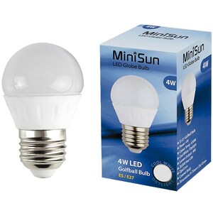6 Pack E27 Plastic Globe LED 4W Cool White 6500K Light Bulbs