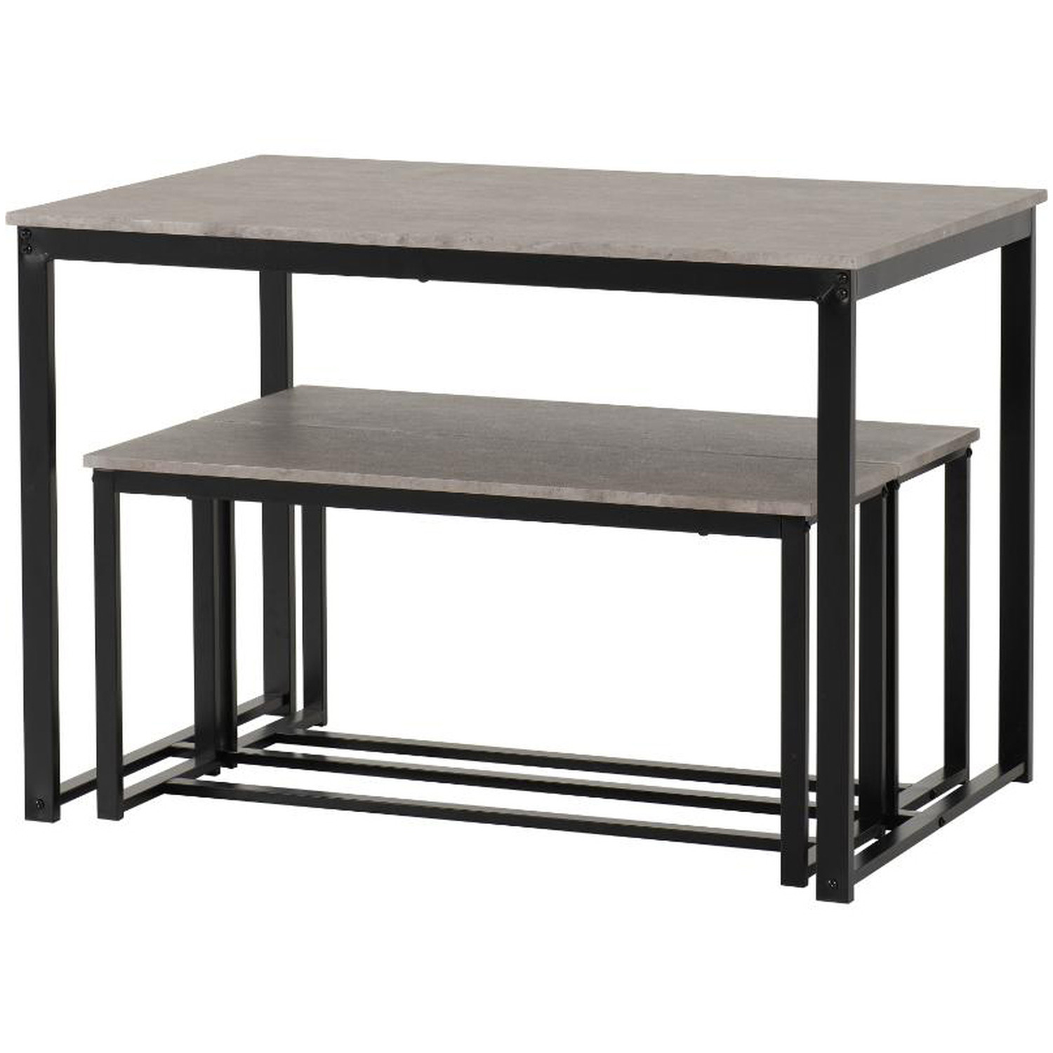 Lincoln Dining Bench Set - Stone Effect