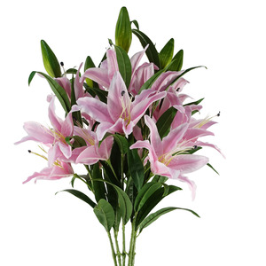 Pack of 6 x Large Lily Stem - 18 Flowers