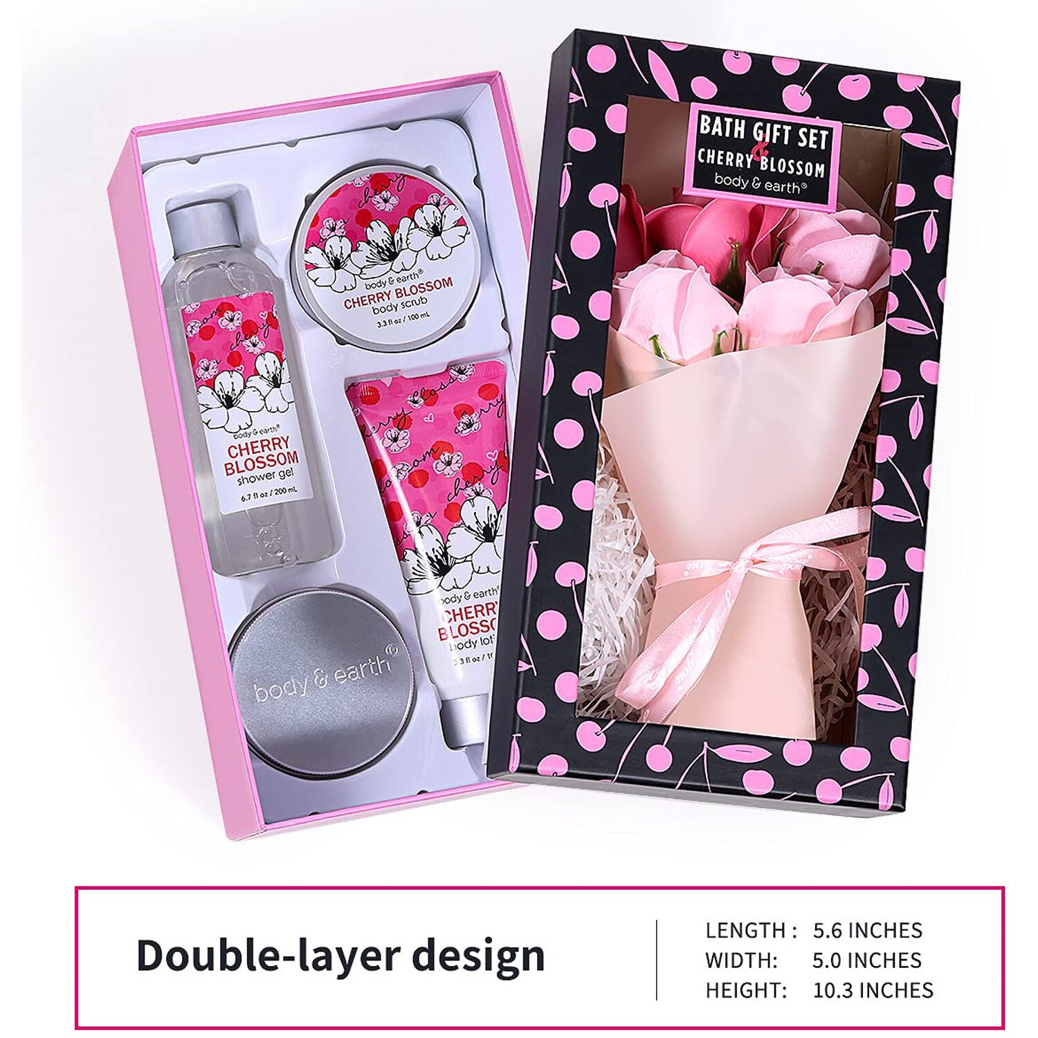 5Pcs Cherry Blossom Bath Spa Gift Set