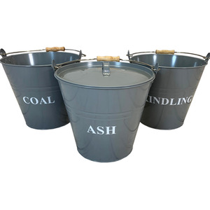 Fireside Kindling Ash and Coal Buckets