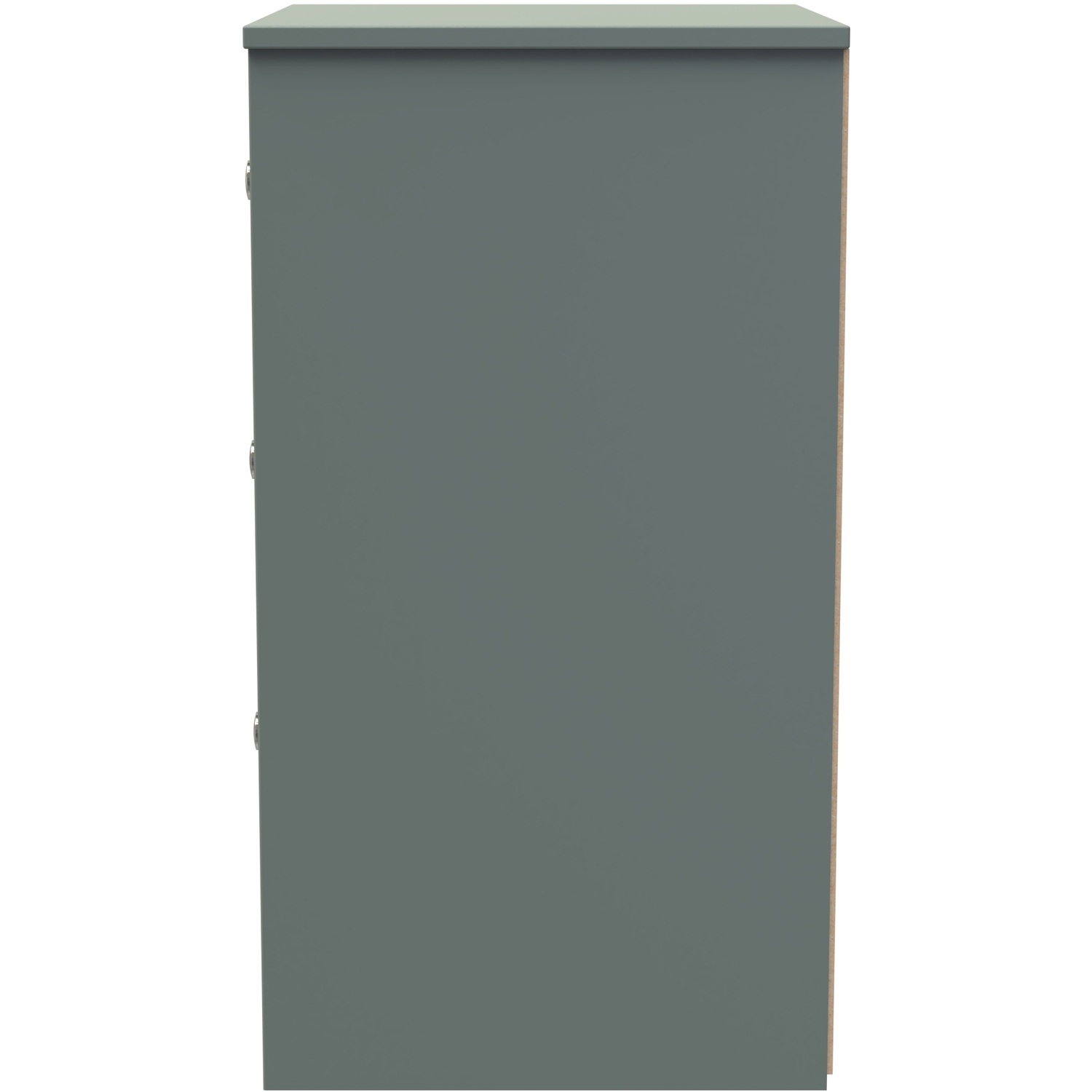 San Jose Fully Assembled 3 Drawer Bedside Cabinet - Reed Green