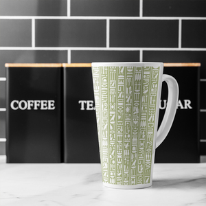 Egyptian Hieroglyphic Decorative Latte Mug