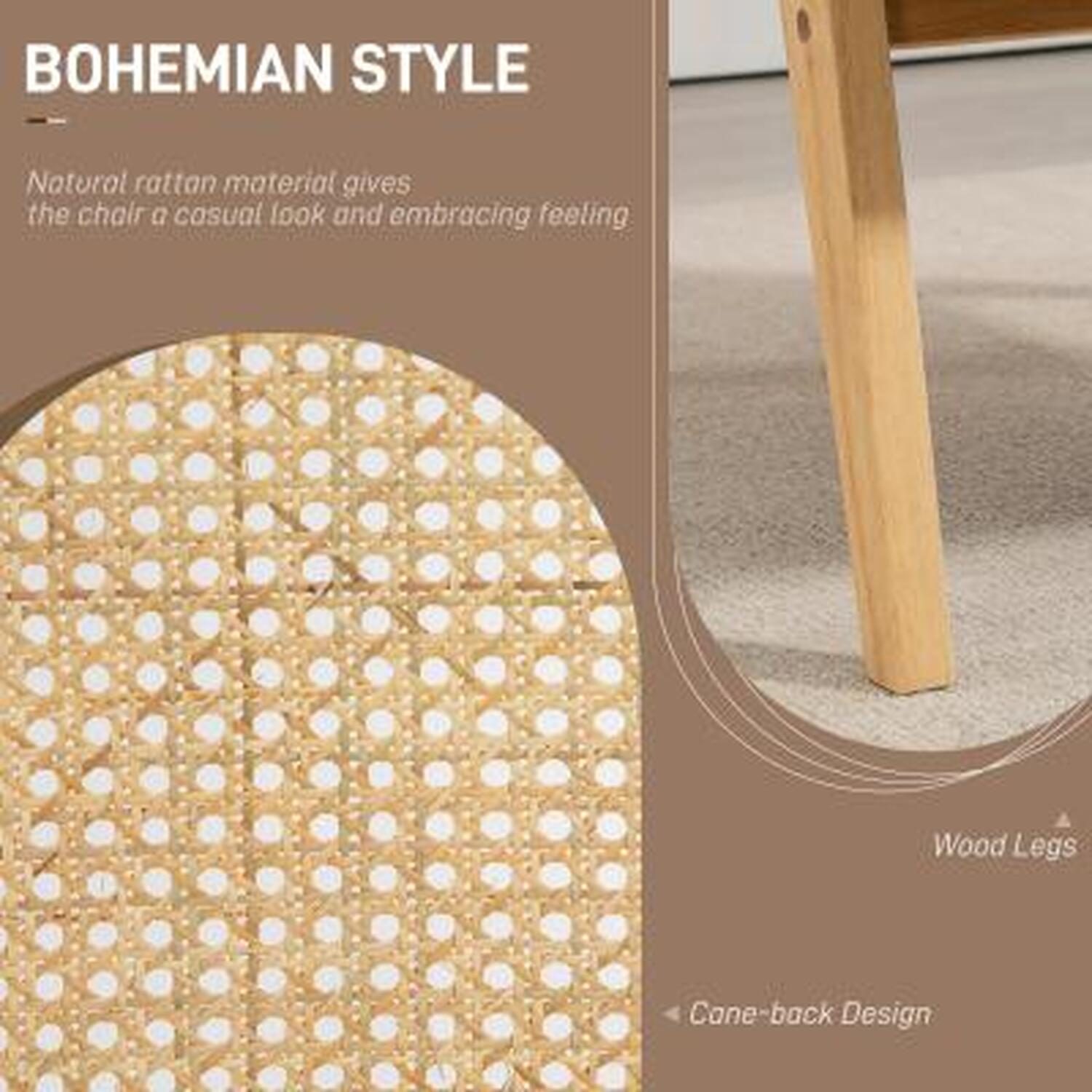 Rattan Accent Chair - Beige