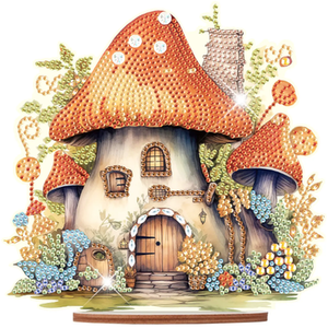 Fantasy Mushroom House Diamond Painting Tabletop Kit