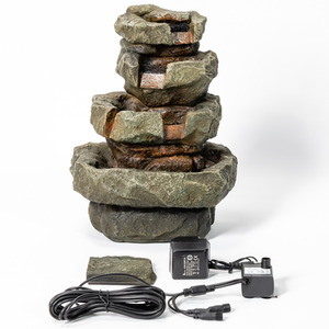 4-Tier Shubunkin Spills Cascading Water Feature with Lights