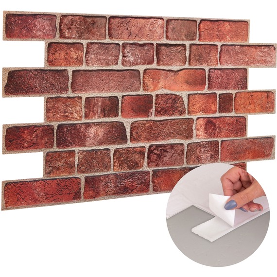 3D Wall Panels Self Adhesive Brick Design Cladding Panel