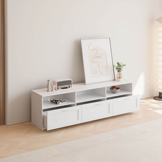 Latham TV Stand 3 Drawer Media Entertainment Storage Unit 