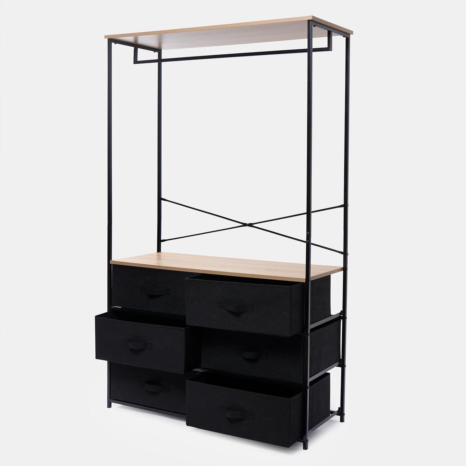 Brooklyn Drawer Hanging Rail Fabric Cabinet