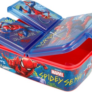 Spiderman Blue / Spiderman Blue Official Licenced Spiderman Blue 3-Compartment School Lunch Box shot 7564116