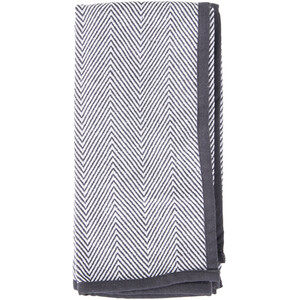Pack of 2 Grey and Black Tea Towels