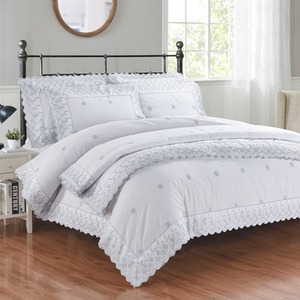 Gabrielle Floral Polycotton Fabric Duvet Cover Set Bedding with Pillowcase