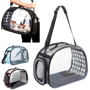 Foldable Clear Pet Carrier with Ventilation