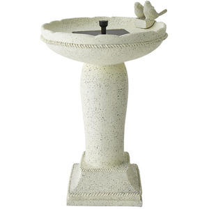 Solar Powered Outdoor Bird Bath Water Fountain Garden Feature