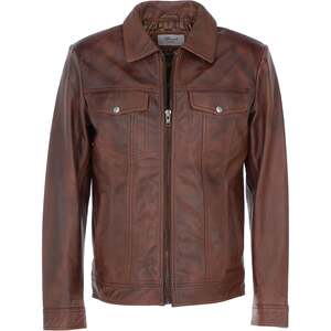 Becks Real Leather Bomber Jacket