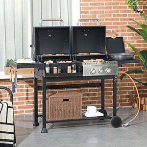 Outsunny Dual Fuel BBQ Grill
