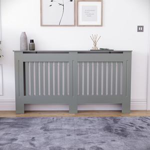 Grey / 152cm Chelsea Radiator Cover shot 8337537