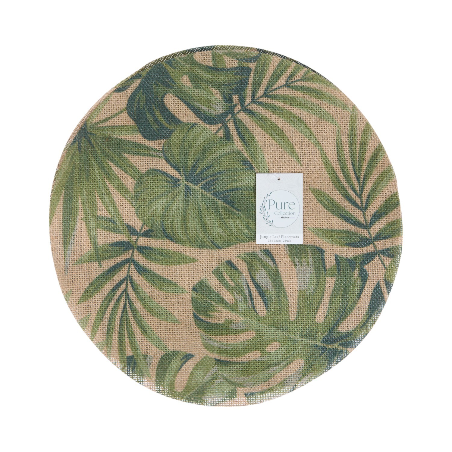 Image of Pack of 2 Round Jungle Leaf&hellip;