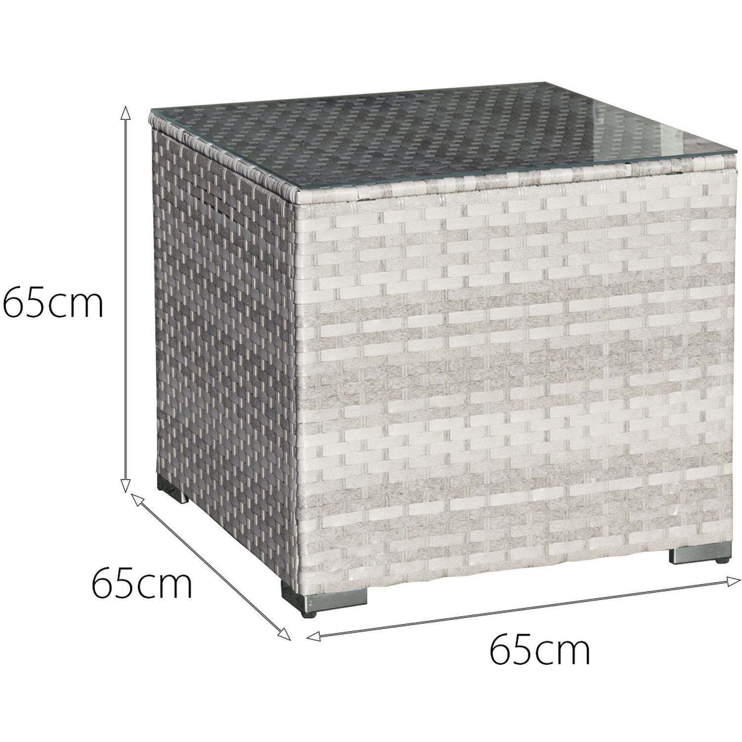 Malta Xs Rattan 9 Seat Firepit Table Set - Dove Grey