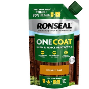 Ronseal Shed Fence Paint Harvest Gold One Coat Concentrate Pouch 950ml