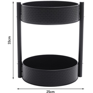 Livingandhome 2-Tier Rotating Kitchen Spice Rack