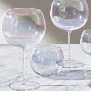 LSA Set of 4 Bubble Pearl Lustre Stemmed Balloon Glass 680ml