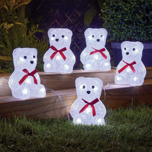 Light up Christmas Polar Bear Ornaments with 40 LEDs