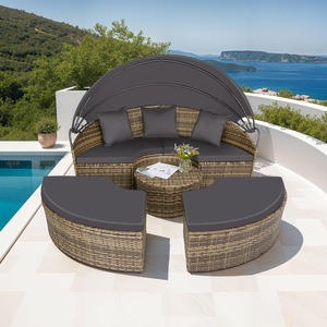 Sun Lounger Santorini - Modular Garden Furniture Set With Shade Canopy