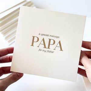 Luxury Special Message Card  Papa Father