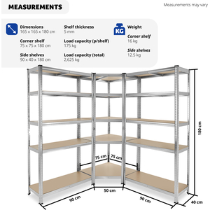 Garage Shelving Gustav, 3-Piece, 2 In 1 Use As Workbenches, Heavy-Duty