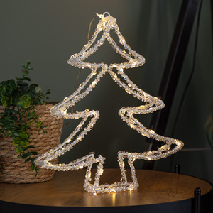 Light up Acrylic Christmas Tree with 80 LEDs