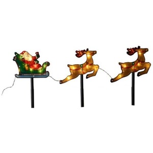 Christmas Santa Sleigh Stake Lights