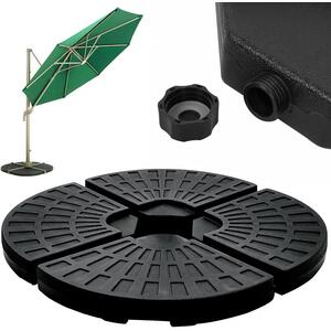 Round Parasol Base Heavy Duty Garden Umbrella Stand Set of 4